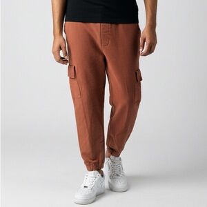 Rsq terra cotta colored joggers